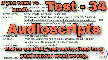 TEST : 34 Audio Script | IMPROVE LISTENING SKILLS | VERY HARD LISTENING TEST | IELTS LISTENING TEST