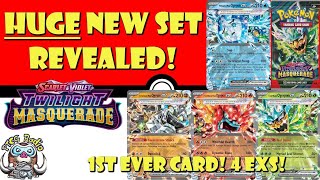 HUGE New Pokémon TCG Set Revealed! Twilight Masquerade! 4 Ogerpon exs!? (HUGE Pokémon TCG News)