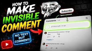 How to make invisible comment tutorial 💀 | @Trollaura-q8b #subscribe 