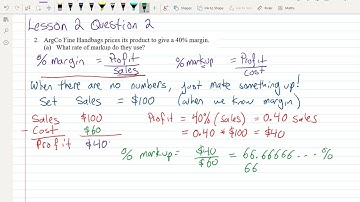 Business Math Lesson 2: Markups and Markdowns, part 4