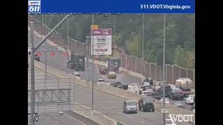 Virginia Single Vehicle Accident Captured By VDOT Traffic Camera