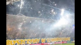 Motor Lublin Fans Stunning Display: Fireworks, Banners, And Passion Ekstraklasa Highlights
