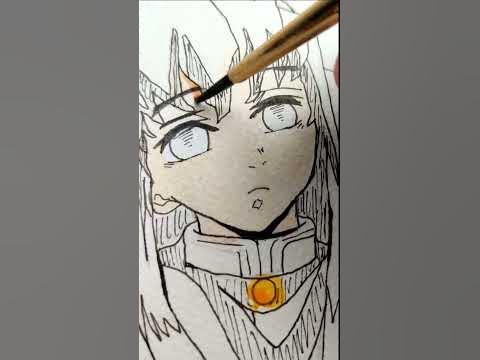 Аниме:Клинок рассекающий демонов. Рисунок акварелью. #anime #art # ...