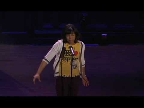 Jasmine Mans at the 2008 Urban Word NYC Teen Poetr...