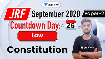 UGC NET Paper 2 Crash Course | Law by Vijendra Dudi | Constitution