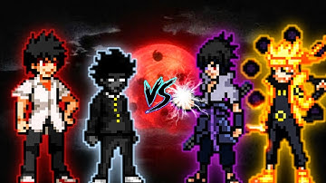 Touma V2 OP & Mob Transform OP VS Sasuke Indra OP & Naruto OP (all form) in Jump Force Mugen😱