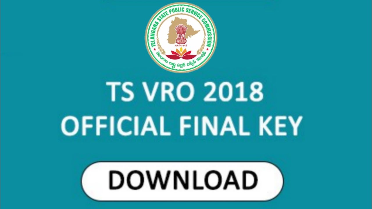 TSPSC VRO Final Key {Out} 2018 TS Village Revenue Officer