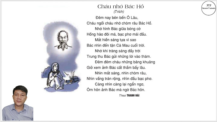 Baài thơ cháu nhớ bác hồ ra đời năm nào