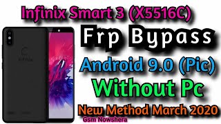 Infinix x5516c frp bypass android 9 very easy solution 2020 | Infinix smart 3 x5516c Frp bypass