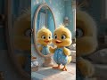 Cutest Duckling Morning Ever! 🐣✨ Brushes Beak & Smiles in Mirror | Pixar-Style 3D #Shorts
