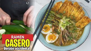 RAMEN CASERO VERSIÓN OCCIDENTAL 🍜 | COCINA CON FER | EN CASA CON PAM Y FER