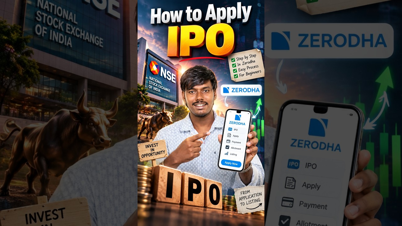 NSE IPO-வை Zerodha-வில் Apply பண்ணலாமா? 🤔 எப்படி Apply செய்வது? #NSEIPO #NSE #IPO #Zerodha #ipo2026