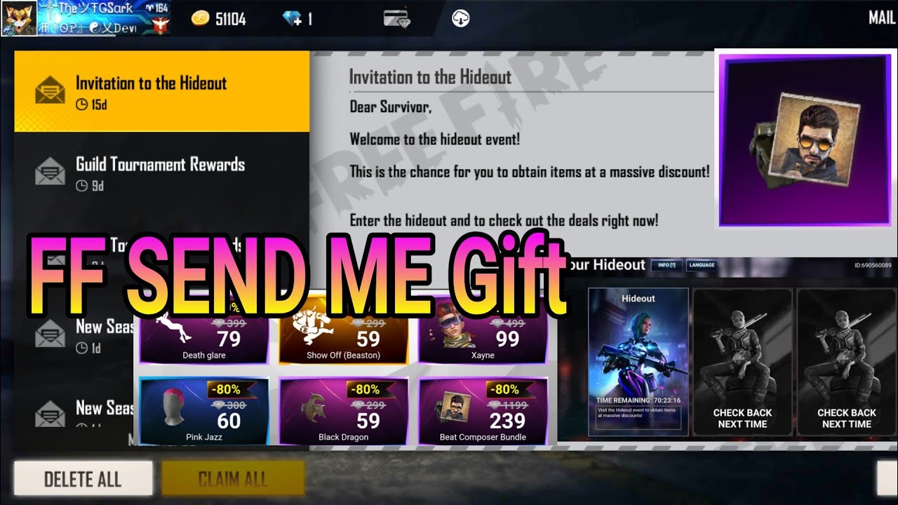 FREE FIRE SEND ME MAIL | DJ ALOK BUNDLE | NEW YOUR HIDEOUT EVENT BUT WHY❤️? 