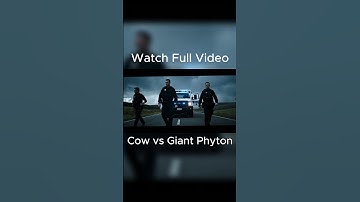 Heroic Rescue Team Saves Lonely Cow from Deadly Giant Python🐍 #airescue #aivideo #aishorts
