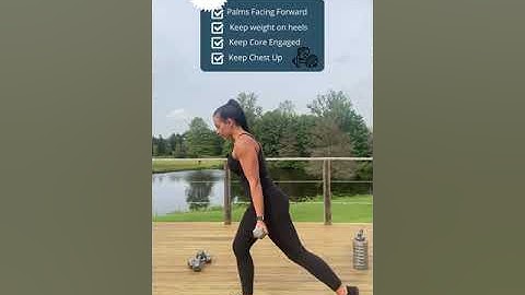 How to do a Lunge with Bicep Curl #Shorts