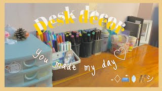 Desk decor + tour📚👩🏻‍💻 | จัดโต๊ะทำงานเตรียมพร้อมเรียนออนไลน์-🪜🛋🪞シ[N&M CHANNEL シ]