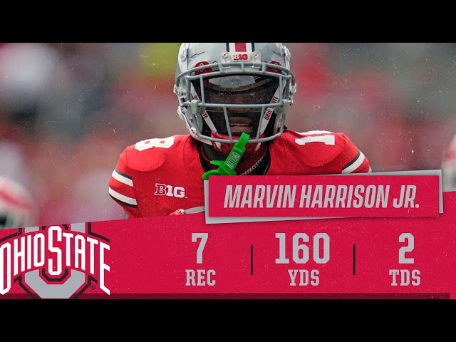 Marvin Harrison Jr. talks about Ohio State's offense in the Buckeyes' 35-7  win over Youngstown State 