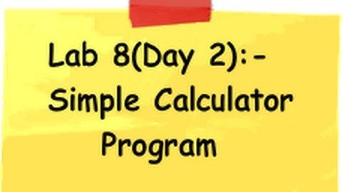 Beginners Lab 8 Day 2 :- Learn c#  & .NET in 60 days (Creating a simple calculator application)