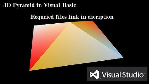 3D Pyramid In Visual Basic [+Download link] OpenTK Tutorial