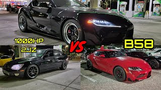 Toyota Supra VS 1000HP 2JZ IS300 \& Big Turbo Toyota Supra! - B58 VS 2JZ!