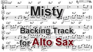 Misty - Backing Track with Sheet Music for Alto Sax