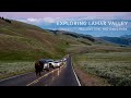 Exploring Lamar Valley in Yellowstone at dusk - WILDLIFE!