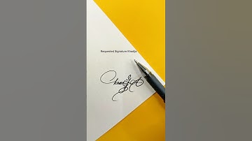 Elegant Khadija Signature | How To sign The Letter K #shorts