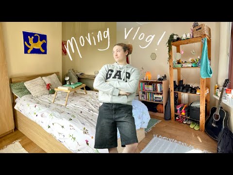 MOVING VLOG: pack with me + new room tour 🌱