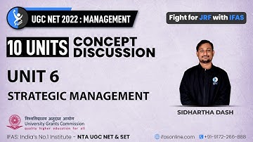Strategic Management: Detailed Explanation And Concept - U6 | UGC NET Management 2022