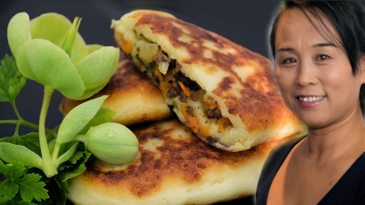 Stuffed Potato & Meat pancakes (Chinese Style Cooking Recipe) - YouTube