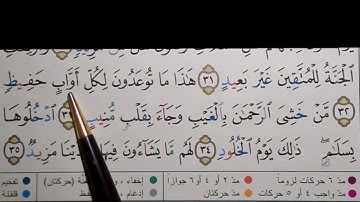 برنامج إعراب القرآن الكريم سورة ق آية ( 32-33)