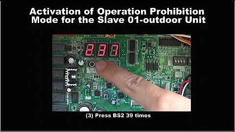 Daikin VRV 4 (How to lock out slave 1 unit)