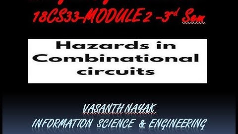 VTU ADE 18CS33 M3 L1 Hazards in Combinational  Circuit