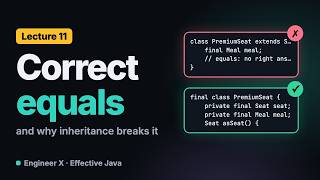 How to Write equals in Java: Inheritance, getClass vs instanceof, Records | Effective Java L11