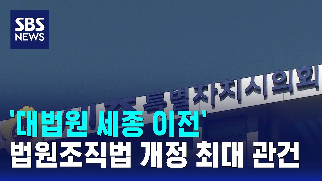 '대법원 세종 이전'…법원조직법 개정 최대 관건 / SBS