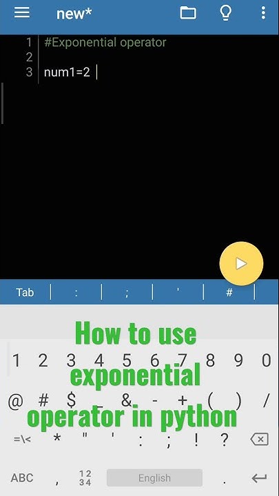 How to use exponential(power) operator in python - YouTube