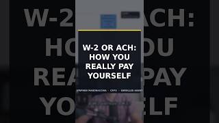 You are an S corp. Two ways to get money from the business to you. A W-2 is a transfer from the busi