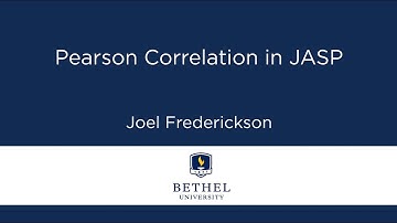 Pearson Correlation in JASP