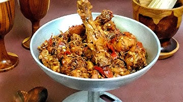 Naga Style Dry Bamboo Shoot Chicken /Naga Chicken Recipe / How To Make Traditional Naga Chicken