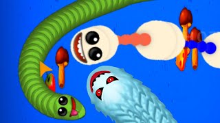 🐍WORMS ZONE IO } NEW BIG SNAKE GAME PLAY FUN 😊 ( 3D SNAKE GAME ) सांप वाला गेम वीडियो ! ep 196