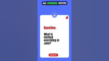 What is method overriding in Java?  Top 5 Java Interview Questions #Shorts #java #codewithharry