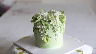 Hydrangea Flower Cake/ Flower cake/ Korean Flower Cake/ 수국 케이크/ 이도케익/ eedocake