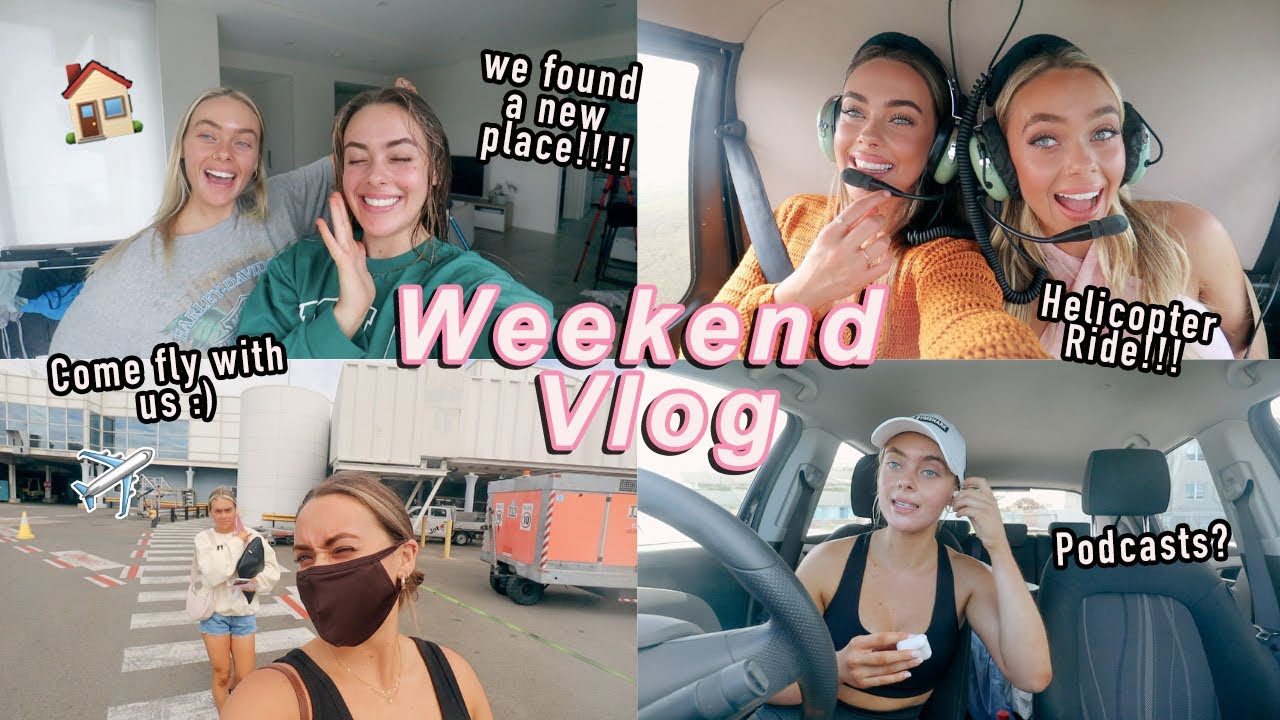 WE'RE MOVING YAY! Little getaway, first time on a helicopter... (Weekend Vlog) Mescia Twins
