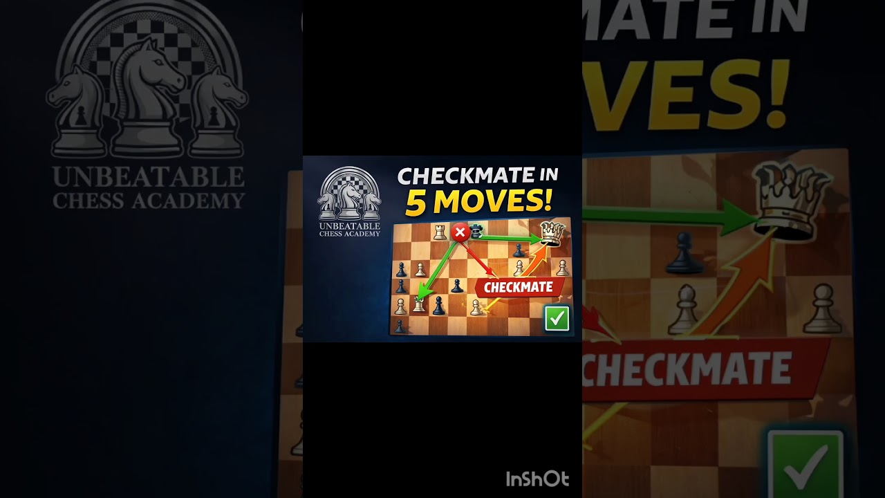 5 Moves Me CHECKMATE 😱 | Unbeatable Chess Academy ♟️