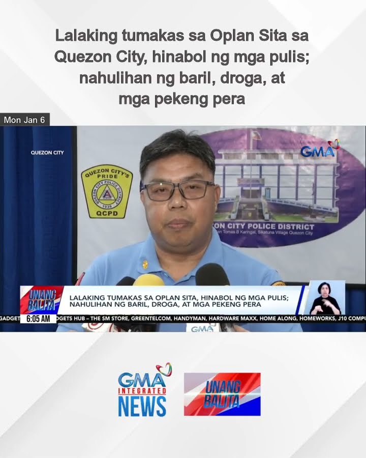 Lalaking tumakas sa Oplan Sita sa Quezon City, hinabol ng mga pulis; nahulihan ng... | Unang Balita