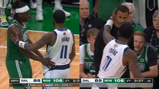 Kyrie Irving shows love to the entire Celtics team after they won the Championship