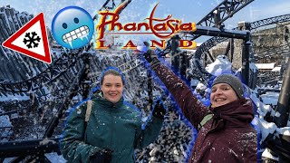 We rode THIS rollercoaster in the snow! Phantasialand Wintertraum Day 1 Vlog January 2024