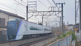 平山大踏切13:57通過『中央線E353系S117編成 特急かいじ27号 甲府行き』