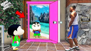 GTA 5 : Franklin & Shinchan Get Anywhere Door Outside Their House In GTA 5 ! (GTA 5 Mods) screenshot 1