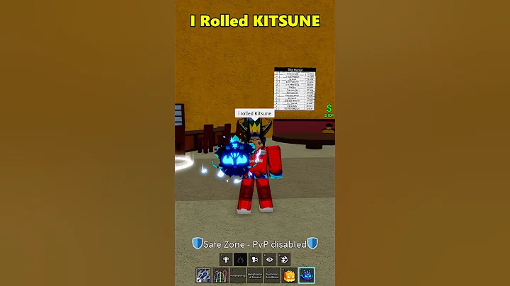 I Rolled Kitsune😈 In Public Server Blox Fruit #roblox #dragonfruit #bloxfruits #robloxfruit